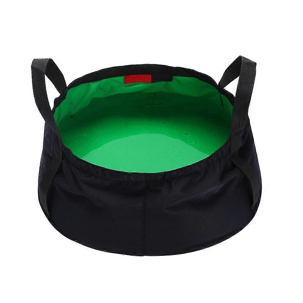 Portable Collapsible Multifunctional Folding Outdoor Basin Bucket For Camping Hiking Travelling Fishing Washing (green)