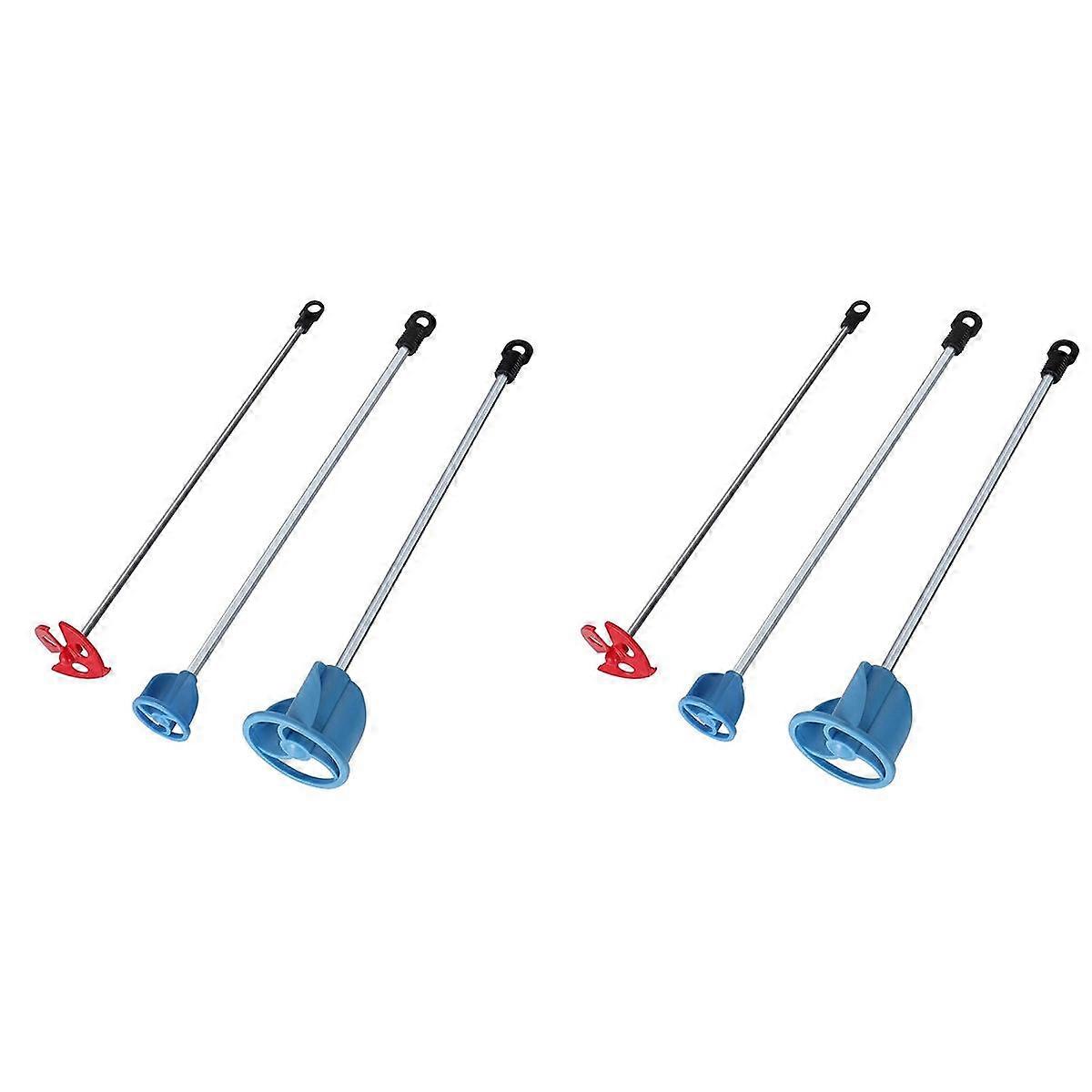 Pack of 6 Paint, Epoxy Resin, Mud&Ceramic Glaze Mixer Paddle Blades-Power Drill Stirring Attachment