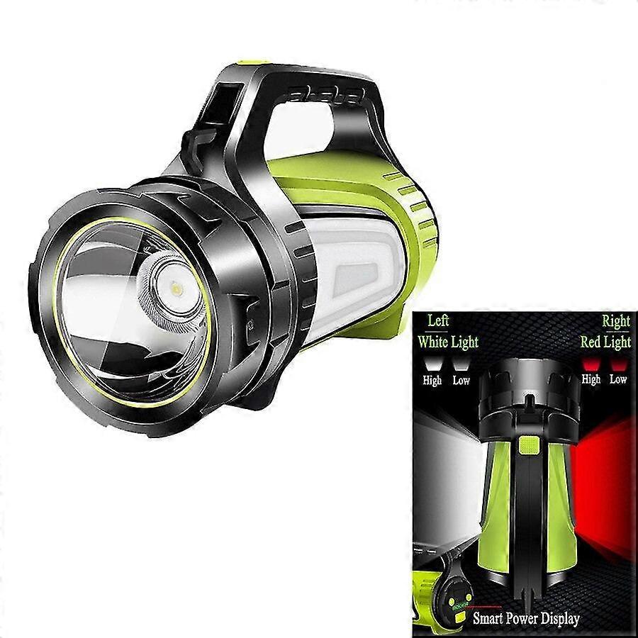 Led flashlight handed portable spotlight usb rechargeable 20w built-in 6000mah battery torch searchlight multifunction long shot