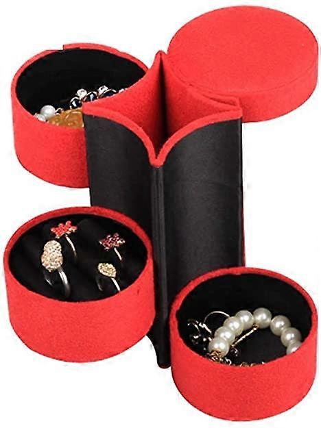 2024 3 lager sammet smyckeskrin
