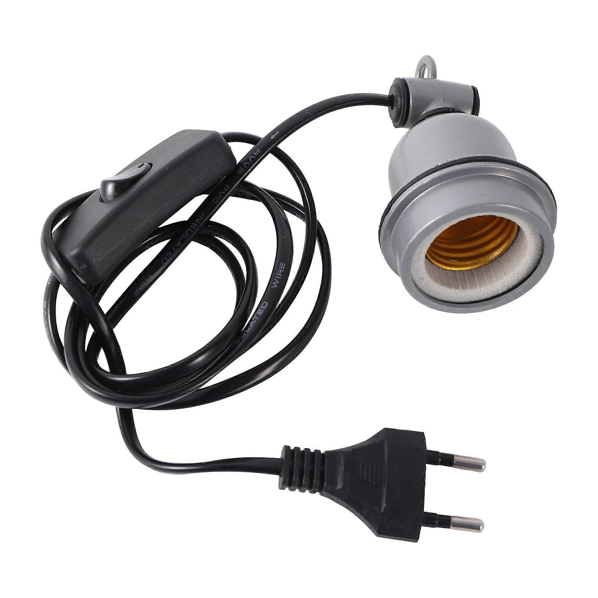 Lamp Base Holder Power Cord Cable E27 Hanging Crawling Pet Lizard Tortoise Heating Lamp Holder Heating Spiral Light Socket