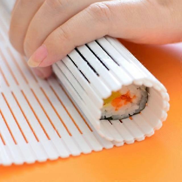 ZK-DIY Silicone Sushi Roll Mat Washable Reusable Sushi Roll Mold Mat DIY Food Roll Rice Roll Machine Cake Roll Mat