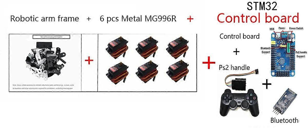 Vapore fai da te 6 DOF robot in lega metallica braccio meccanico artiglio kit MG996 per Arduino Robotics Kit ps2 giocattoli programmabili con controllo wireless