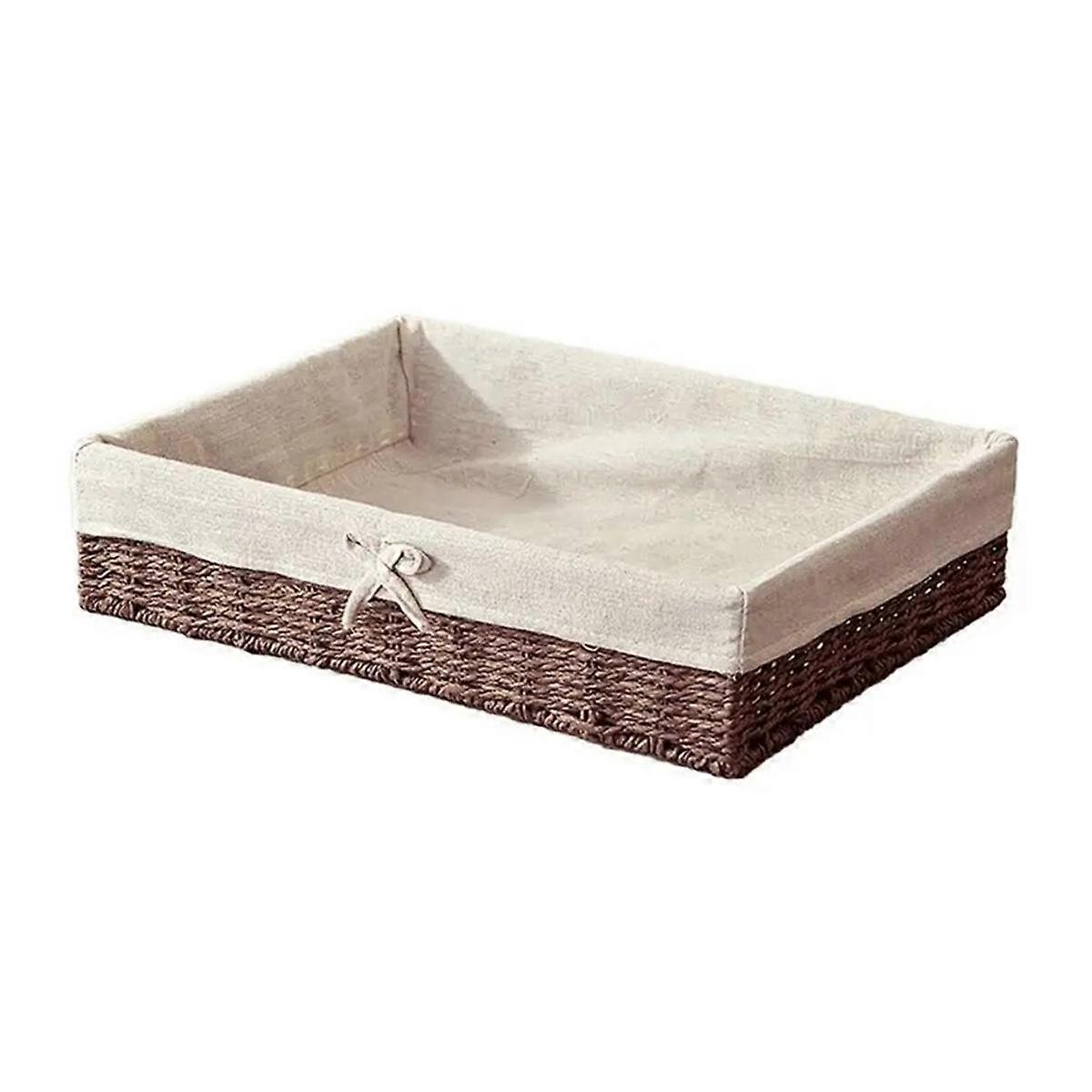 Woven Baskets Picnic Basket Storage Bread Plate Paper Rope Storage Basket for Pastries Lunch Appeti
