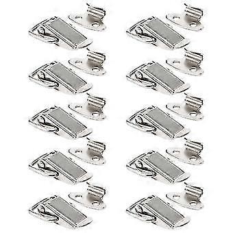 10Pcs Cabinet Spring Loaded Iron Straight Loop Toggle Latch 45mm Length