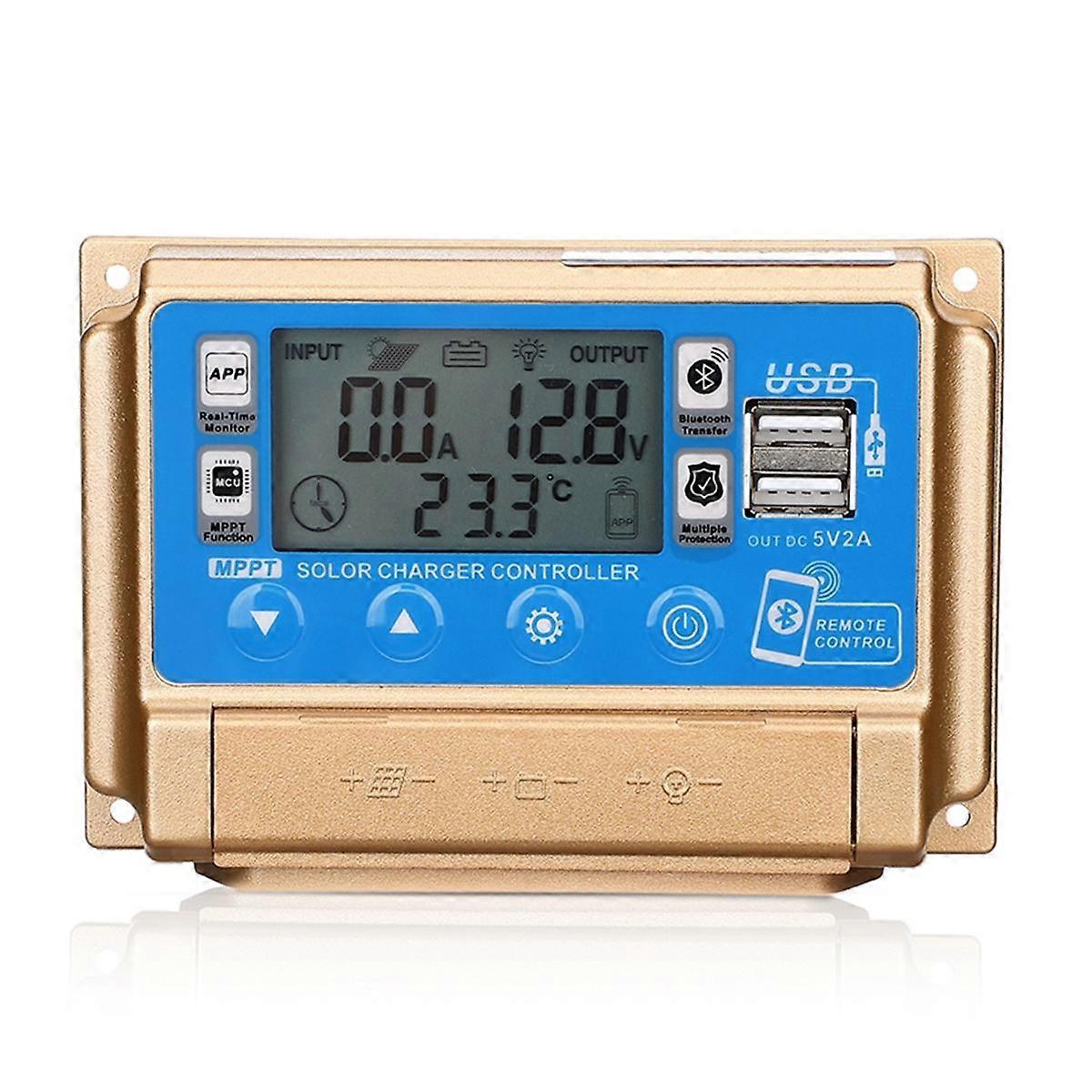 Solar Controller Adaptive MPPT Solar Controller with Bluetooth 12V/24V Solar Charge Controller-50A