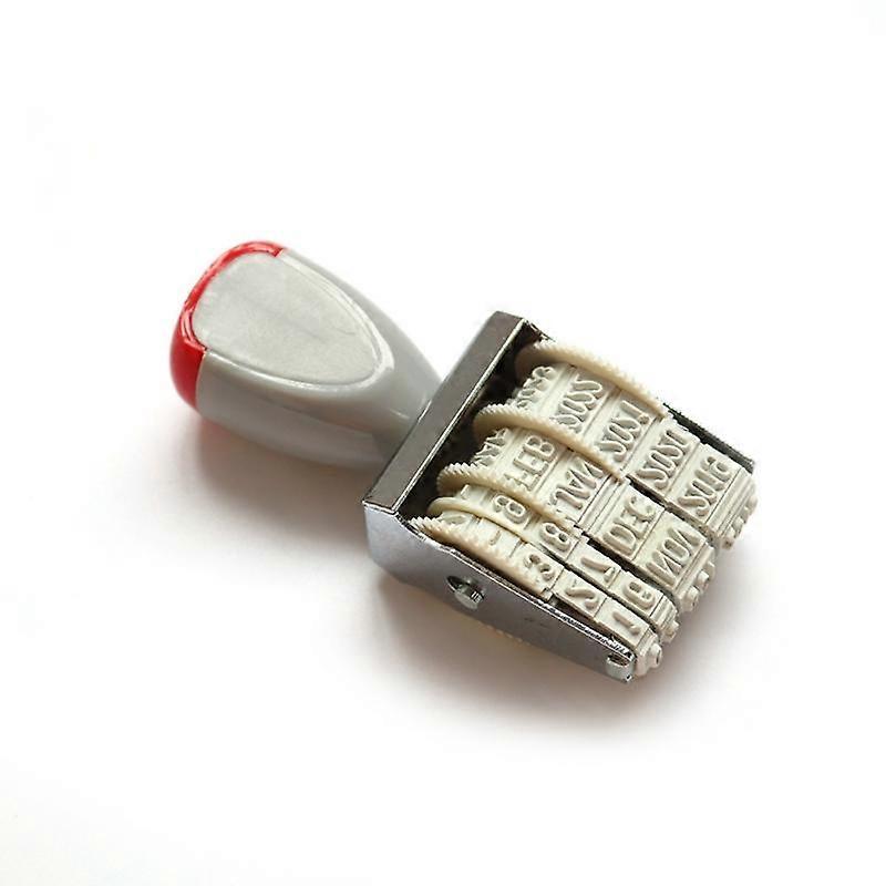 חותמת תאריך חמודה בספרדית צרפתית אנגלית מתכנן עסקים גומי מתכוונן חותמת רולר כרית דיו יומן תאריכים בית ספר נייר מכתבים