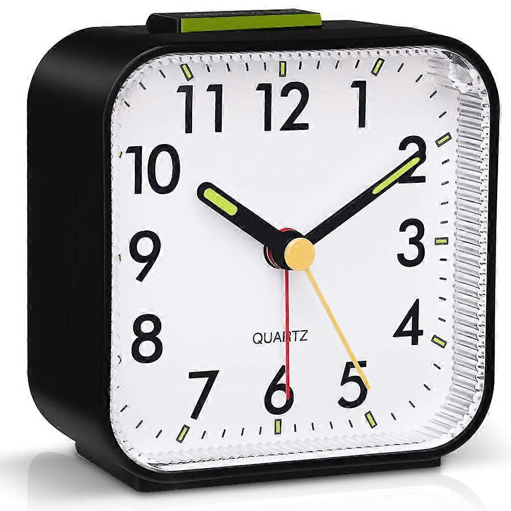 Silent Alarm Clocks Bedside Non Ticking Battery Powered Table Clocks Luminous Large Display Snooze Light Function