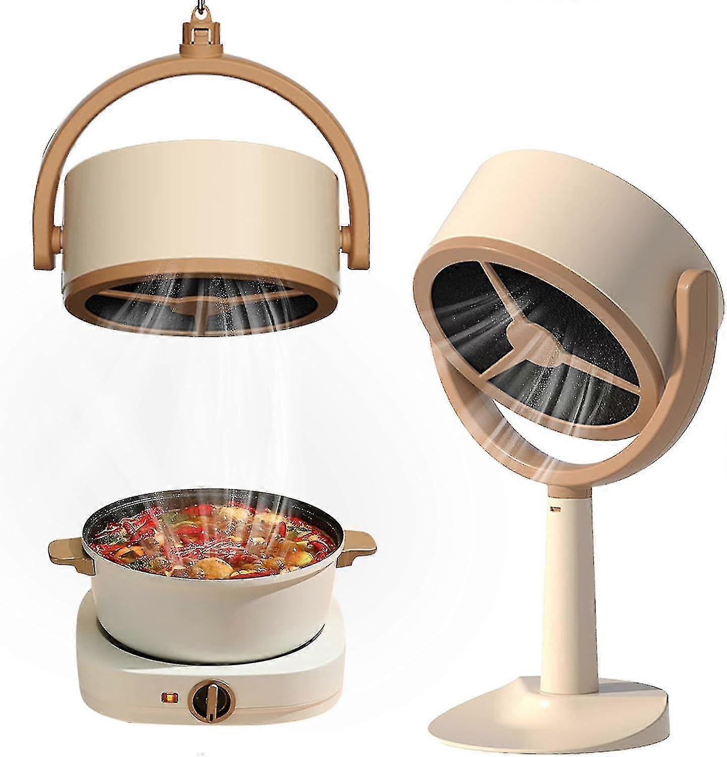 Desktop Range Hood, Portable Range Hood With 2 Speed Exhaust Fan, Adjustable Hanging Mini Extractor Hood With Strong Suction And Low Noise Filtering F