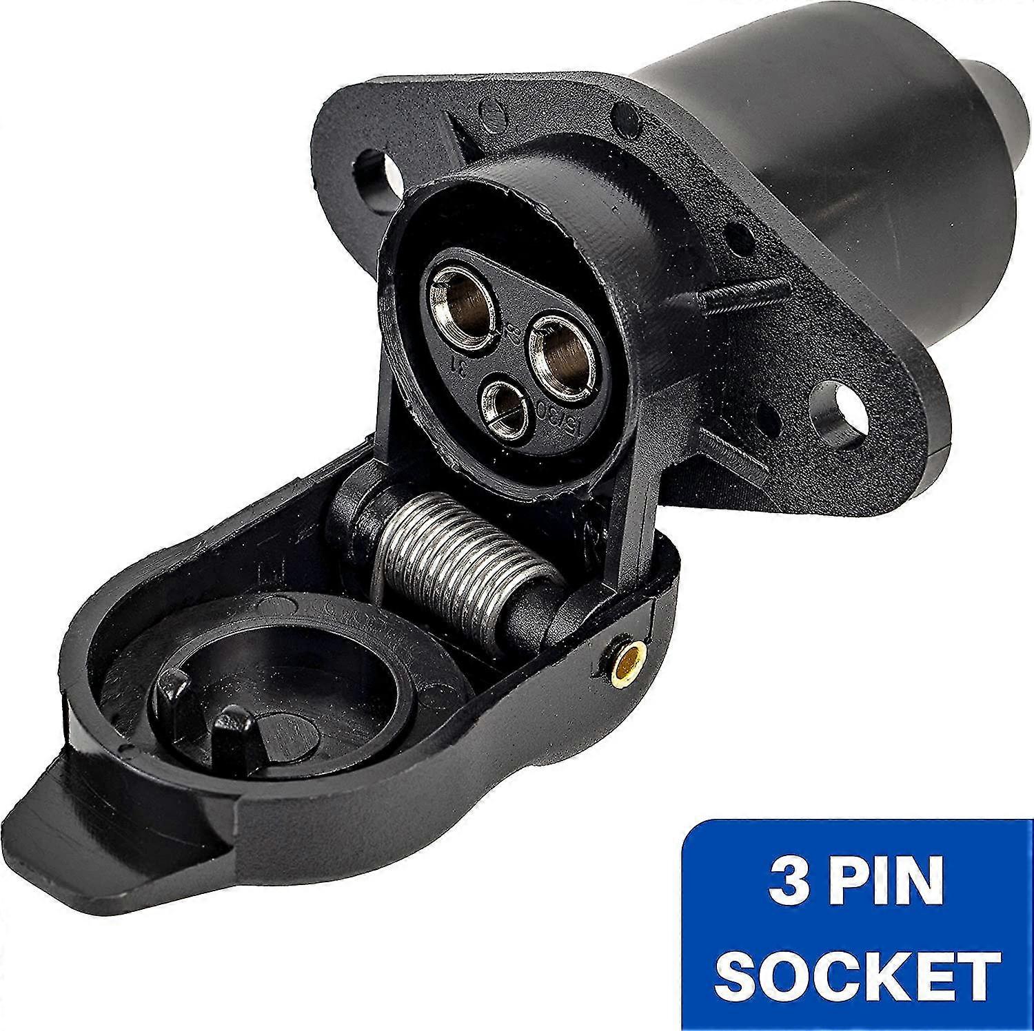 3-pin Adapter For Connecting Trailers And Caravans, Screw Connector,3-pin Socket,12 V,drawbar Socket