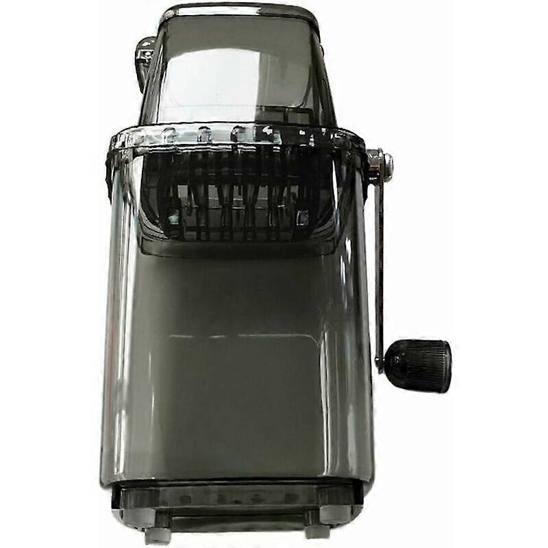 Manual Ice Crusher High Quality Stainless Steel Shaved Ice Machine, Transparent with Stainless Steel Cutters, for Shaved Ice Production - Gray Fast Cr