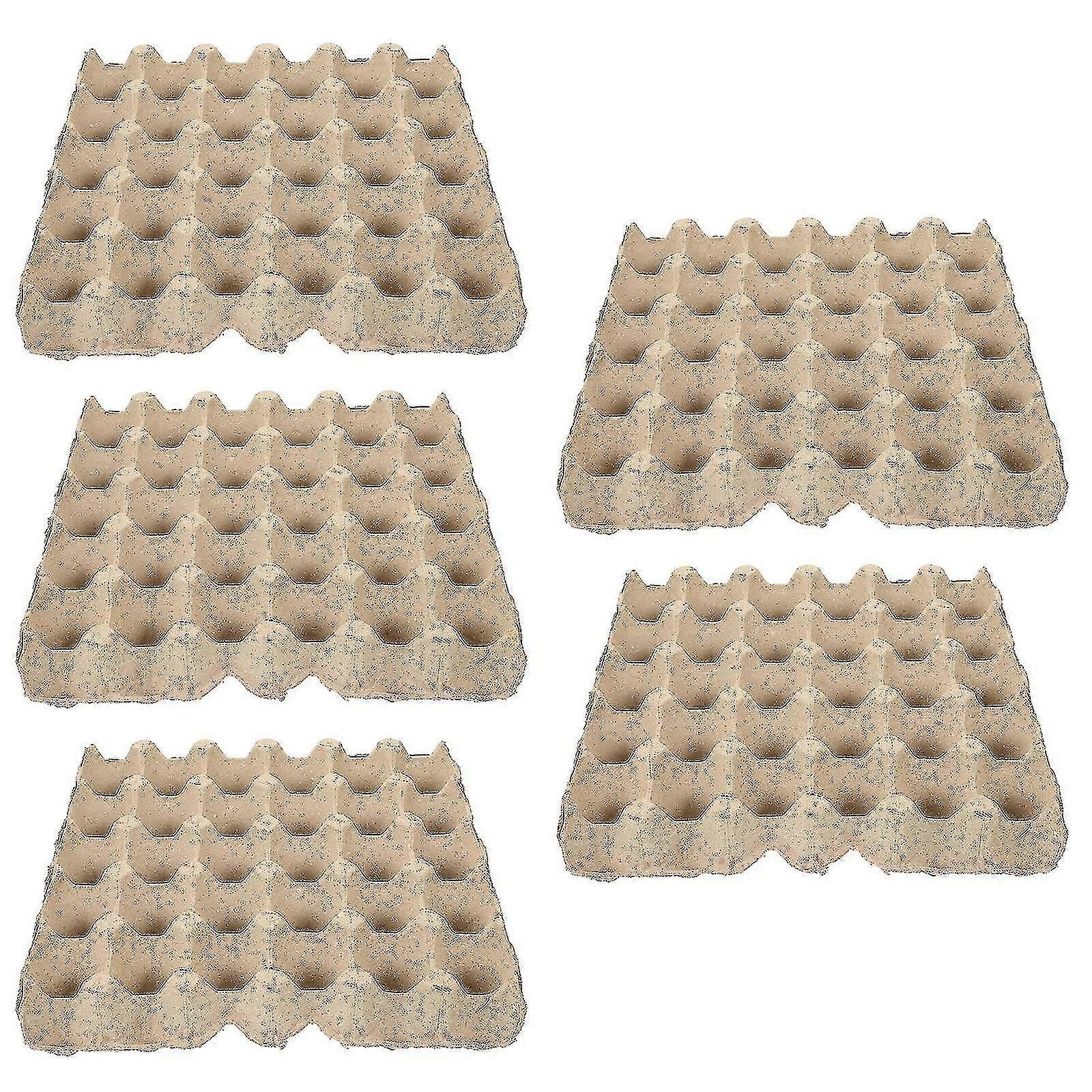 5pcs Egg Flats Paper Pulp Egg Carton Empty Egg Tray 30-count Reusable Protective Egg Case