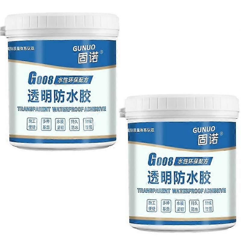 2pcsパイプジョイント用超強力防水接着剤透明液体コーティング排水煙突修理接着ツールダクト修理