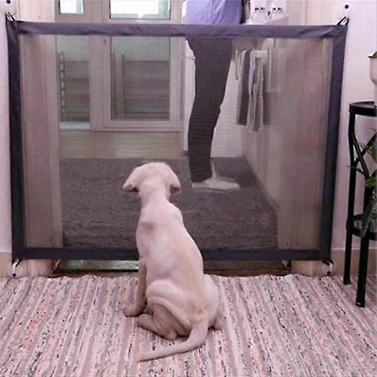 Magic Gate For Dogs Retractable Stair Gate Baby Gate Pet Safety Gate Pet Isolation Net Large Wide Retractable Pet Gate For Separating Baby And Pets