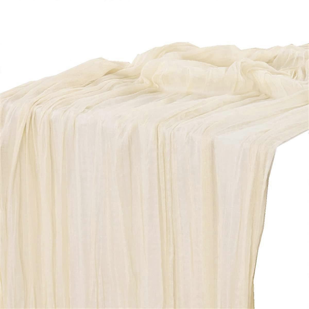 Cheese Cloth Tablecloth Gauze Bohemian Country Beige Tablecloth Suitable for Decorating Various Pla