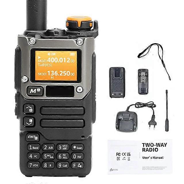 Uv K6 Walkie Talkie Am Fm Two Way Radio Long Range Receiver Usb Rechargeable With 200 Channels Flashlight For Hiking Outdoor