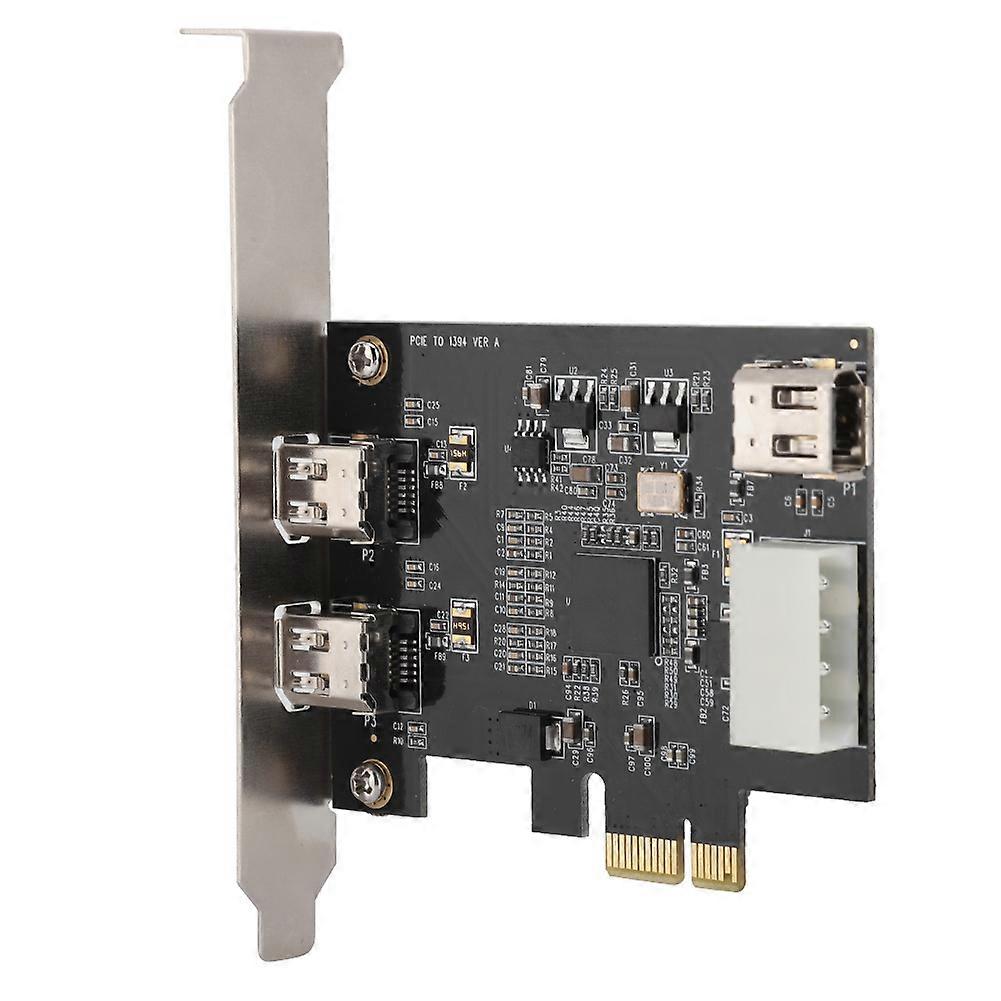 PCI -E 1X to 3-port 1394A (2 out of 1) Riser Card 800Mbps Video Capture Card