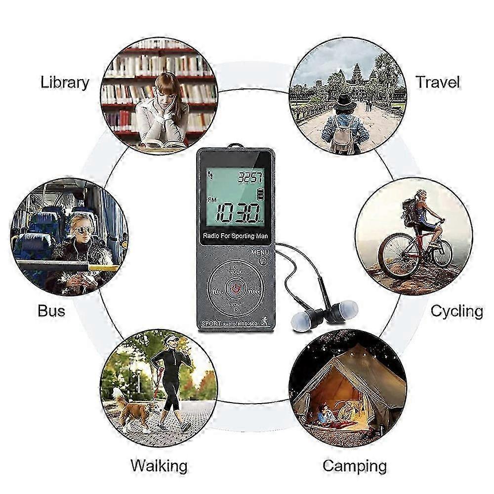 AM FM Portable Radio Personal Radio With Headphones Walkman Radio With ...