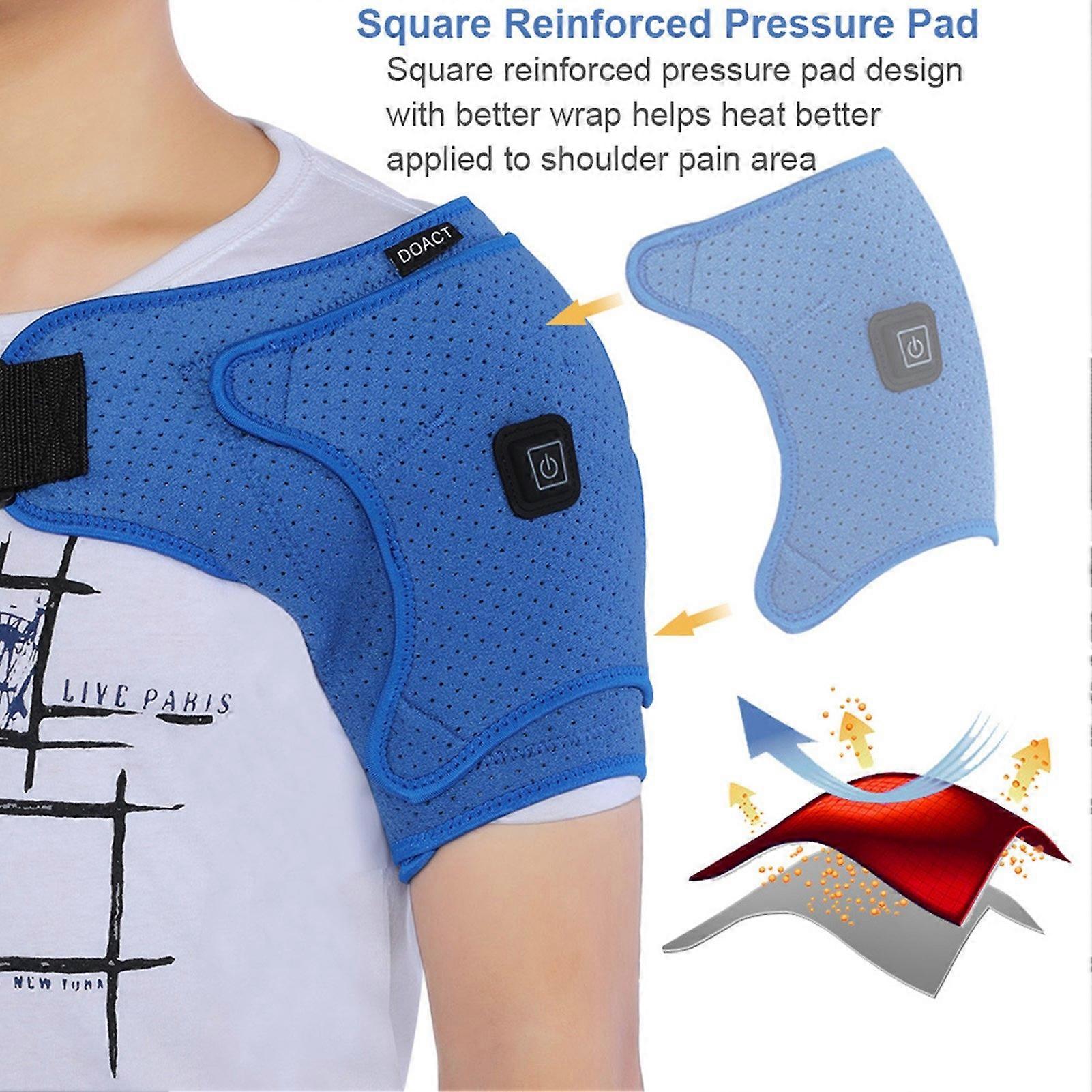 Heated Shoulder Support Brace USB Electric Plug in Adjustable Heating Shoulder Pad Wrap Electric Adjustable Heating Shoulder