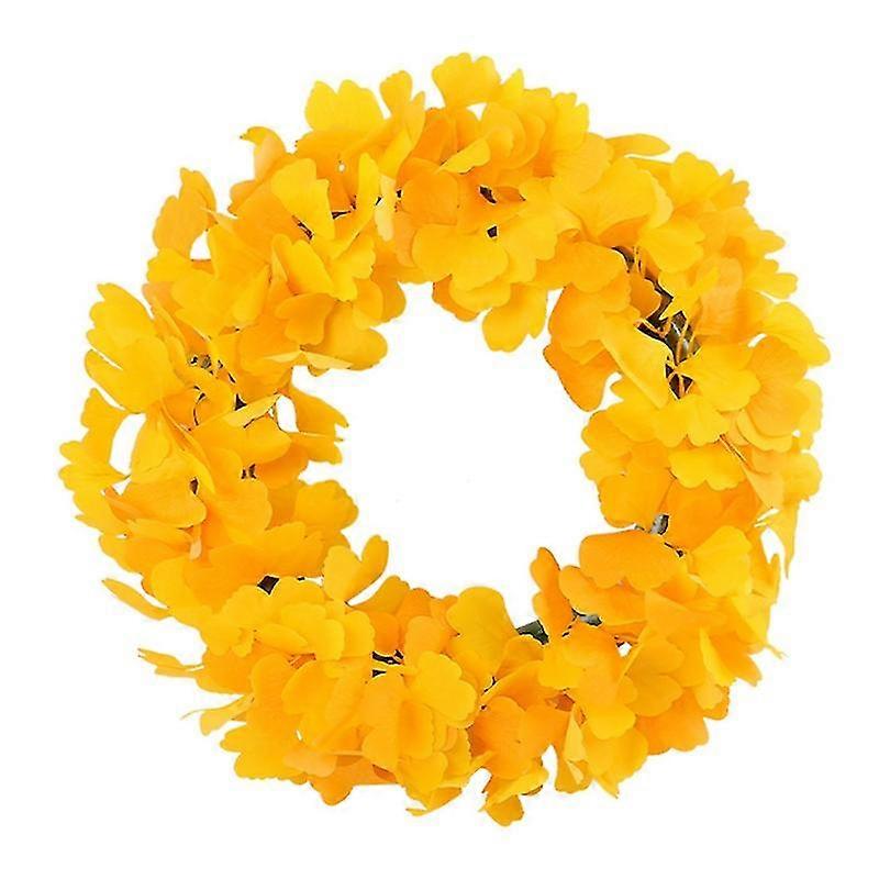Fall Artificial Ginkgo Leaf Wreath