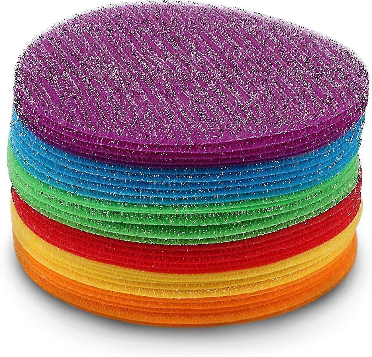 30 Pcs 5 Inch Carpet Circles Carpet Spot Markers Carpet Sitting Dot Markers For Classroom, Carpet Marker Spots Classroom Carpet Spots, 6 Colors