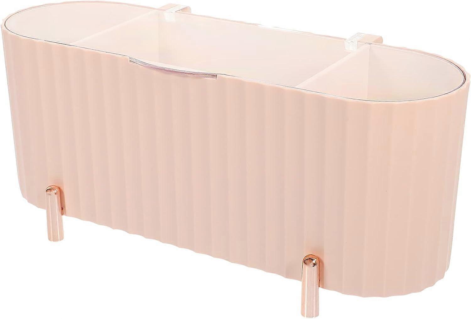 Holder Dispenser 3 Grids Separate Cotton Swabs Dispenser Cotton Ball Storage Box Jar for Cotton Pads Bathroom Organizer Canisters