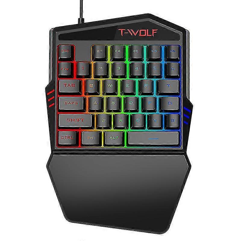 One-handed Rgb Gaming Keyboard Usb Wired One-handed Mechanical Keyboard