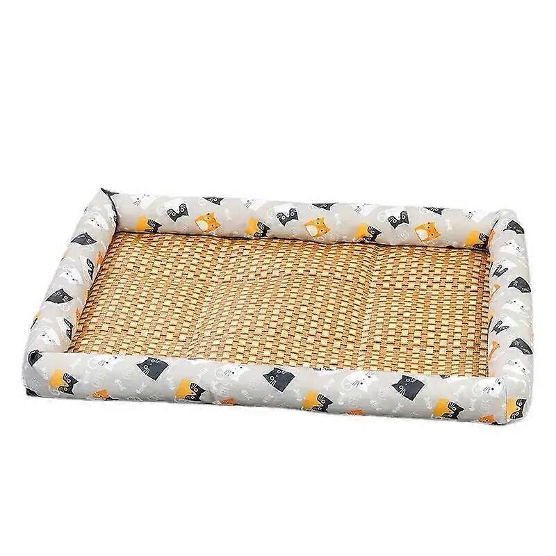 Cooling Summer Cat Bed Lightweight Breathable Pet Rattan Mat Cat Nest Mat Ice Nest Dog Bed Cat Cool Nest Small Dogs