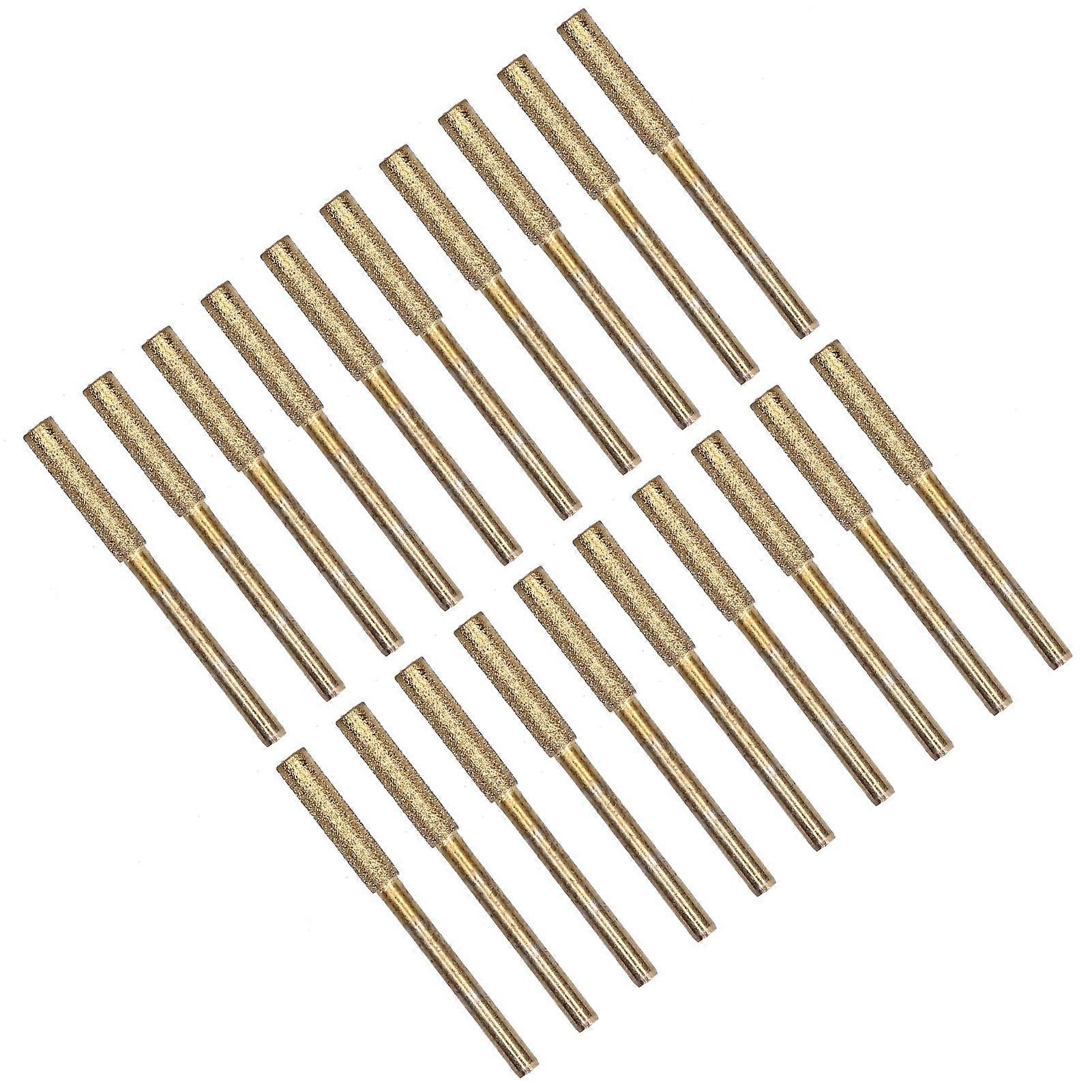 Chainsaw Sharpener Burr Grinding File Tool Set Kit - 20 Pcs, 4.8mm