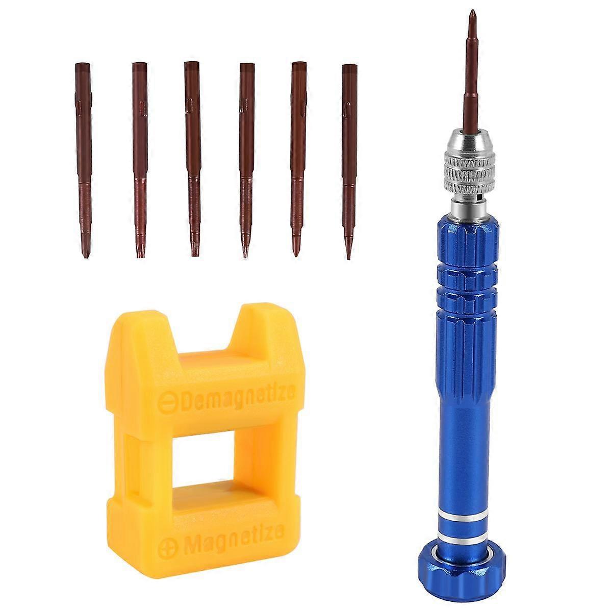 Magnetic 6 in 1 Tiny Screw Driver Kit, Small Screwdriver Set Perfect Mini Screws for Cell Phones, Watch, Eyeglass Etc