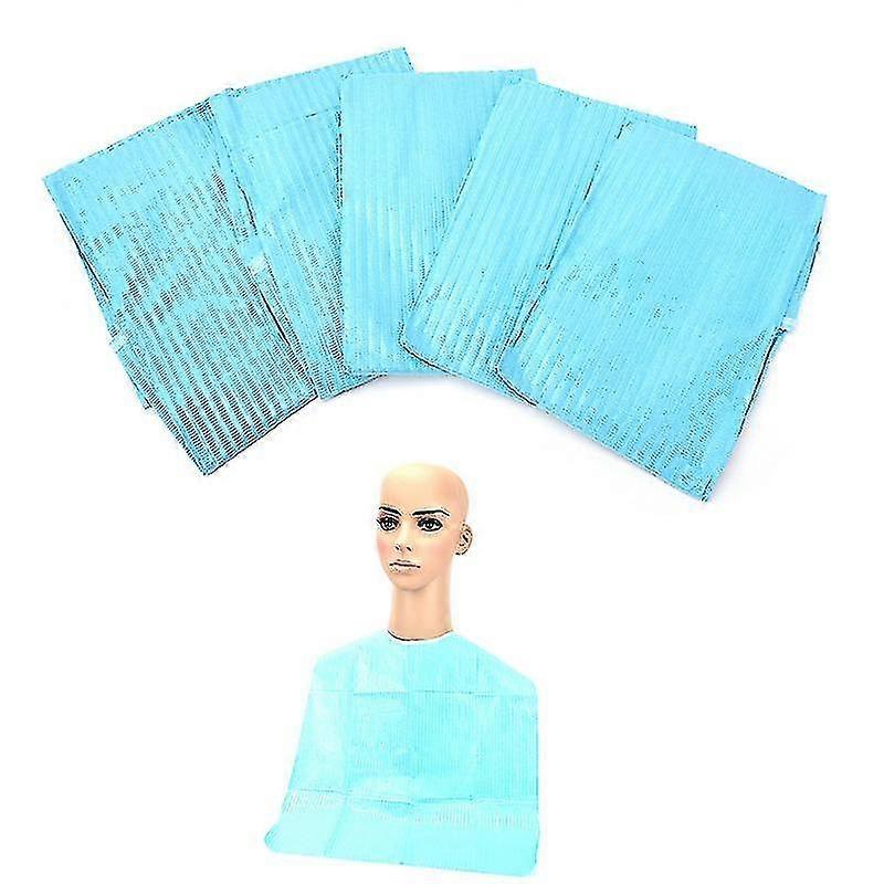 10個/ロット使い捨てビブネッカーチーフデンタルナプキンブルーペーパースカーフ