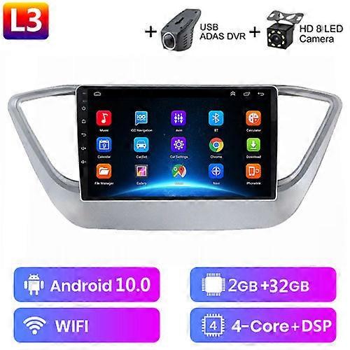5G Wifi 2Din Android 10カーラジオマルチメディアビデオプレーヤーヒュンダイソラリス2ヴェルナ2016 - 2020 Carplay Autoraido GPSカープレイ