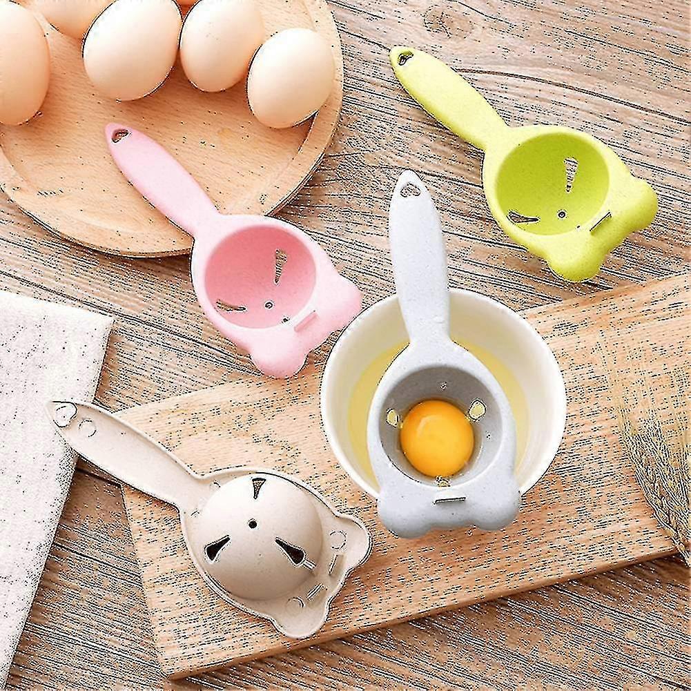Pcs Egg Yolk Separator Tool Suction Divider Wheat Straw Cooking Tool(green)