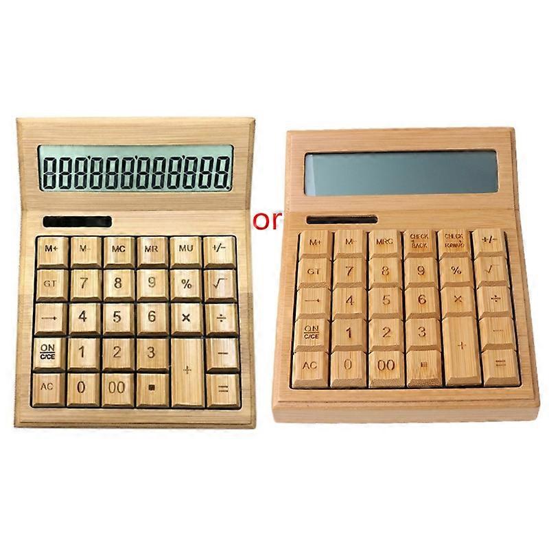 12 Digit Desk Calculator Big Buttons Financial Business Accounting Solar Power