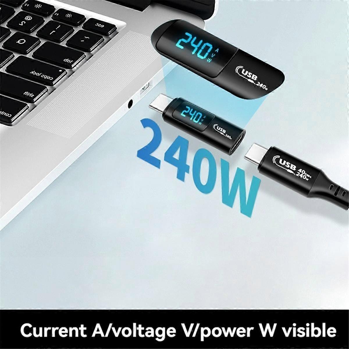 USB 2.0 Display OTG Adapter 240W Digital Display Type-C Adapter OTG High Speed 40Gbps Fast Charging