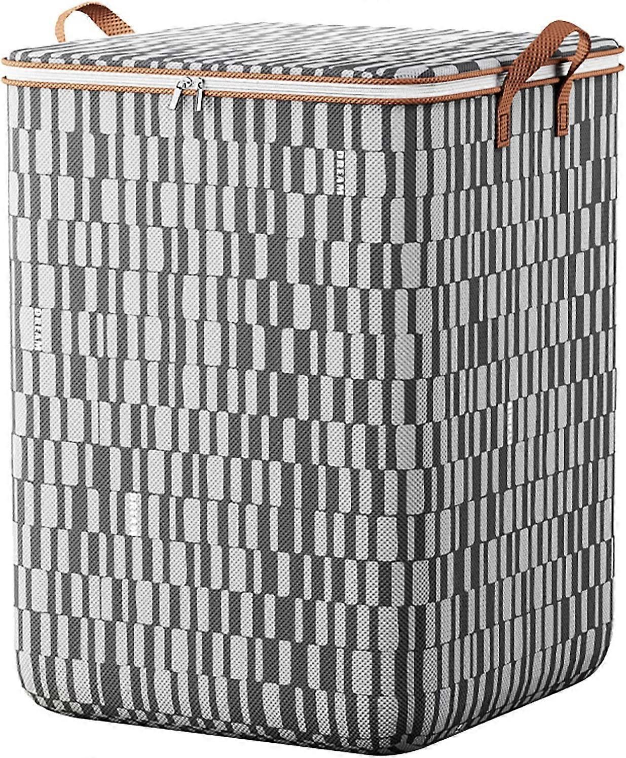100/140/180L Storage Bag Large Storage Box with Lid Foldable Clothes Boxes Storage,Sturdy Double Zip Wardrobe Organiser Storage Box