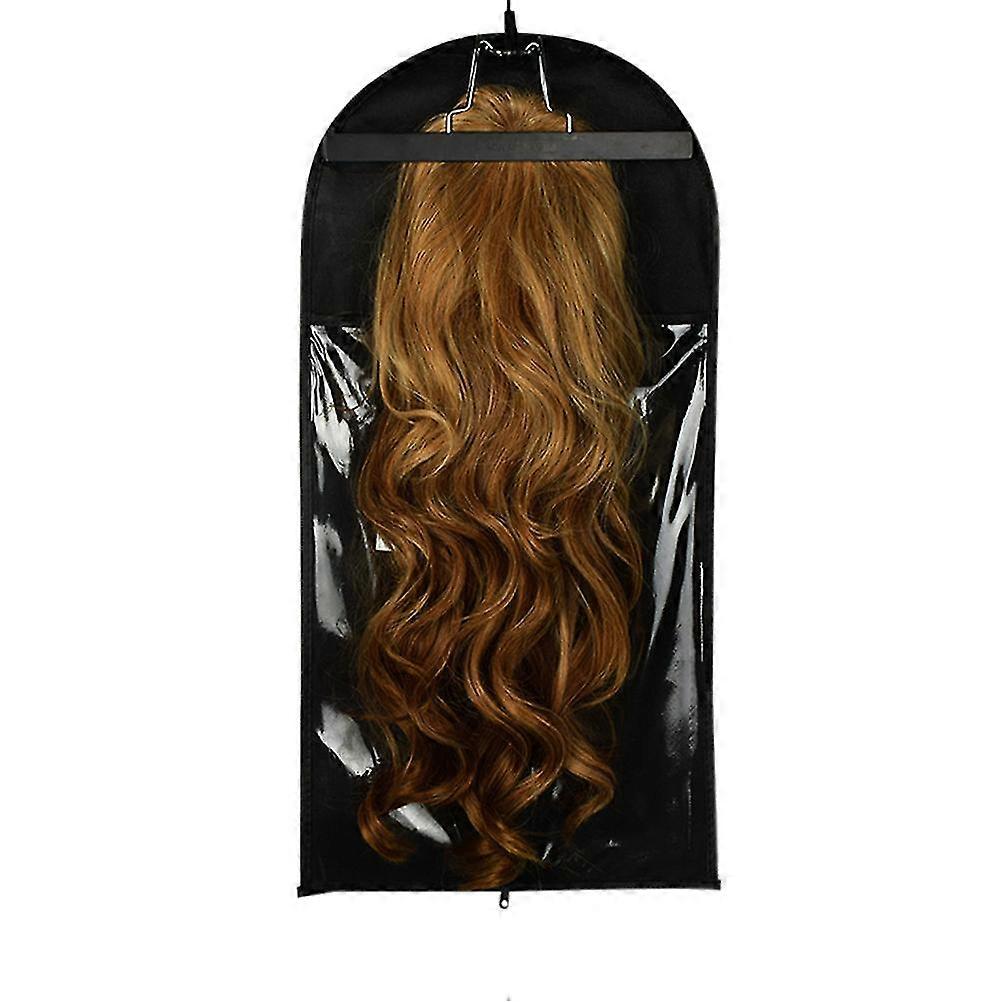 Transparent Dust-Proof Wig Storage Bag with Zipper