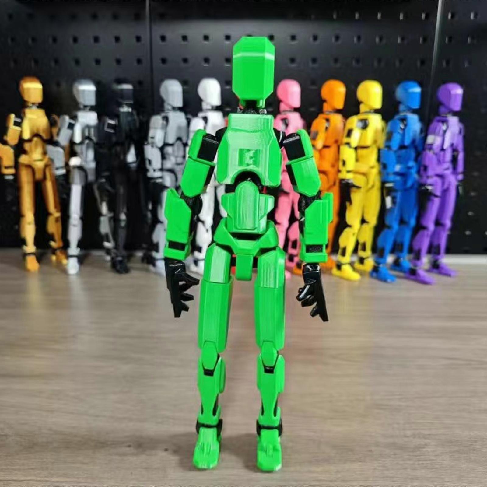 Multi-jointed Movable Robot, 3D Printed Movable Robot, Titan 13 Action Figure, with 4 Types of Weapons and 3 Types of Hands
