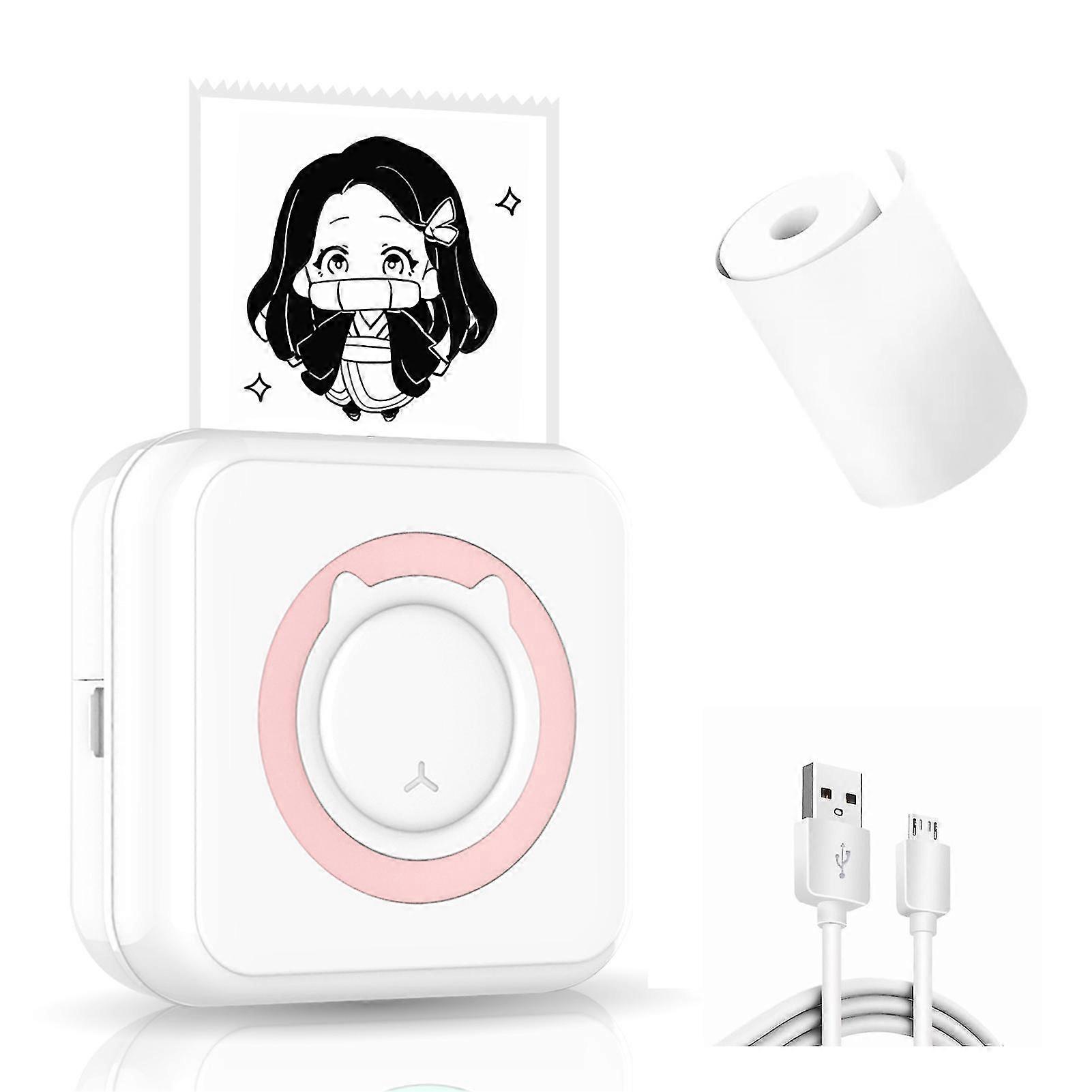 Mini Pocket Sticker Printer, Bluetooth Wireless Portable Mobile Printer Machine Thermal Printer For Notes, Memo, Photo, Pocket Label Receipt Printer C