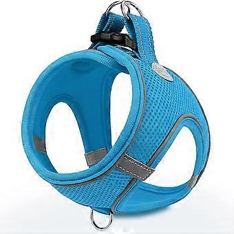 Dog Harness Small Dogs, Reflective Soft Padded Dog Harness, Air Mesh Chest Harness For Puppy Small Dogs, S, Baby Blue(8-12 Lbs)