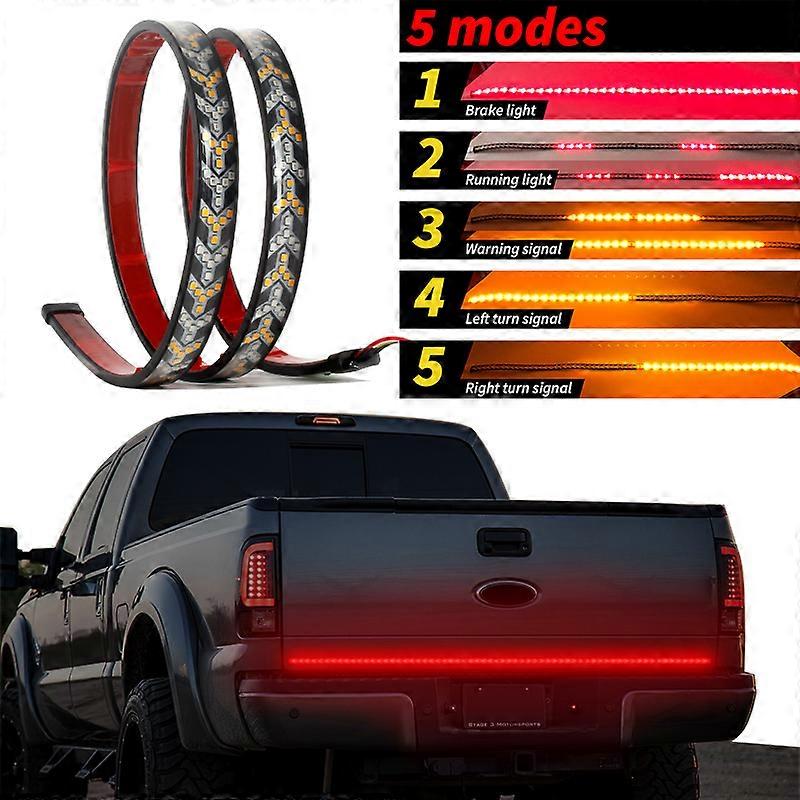 Tail gate Bar DC 12V 24V Red Amber Pickup Turn Signal Truck Utes Bakkie Container Cargo Jeep RV SUV Brake LED Light Strip