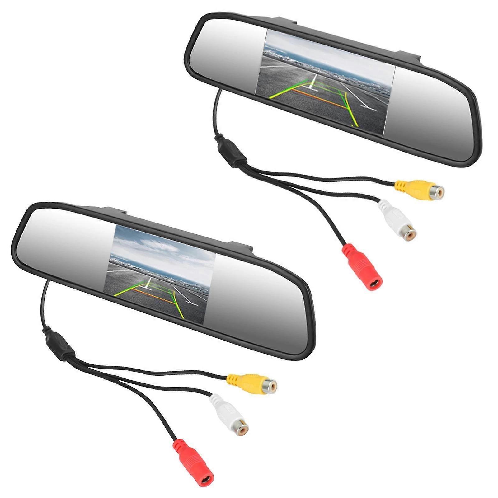 4.3 Inch Car Rear View Monitor Universal TFT LCD Color Display HD Video Rearview Mirror Auto Parking Reversing Monitors