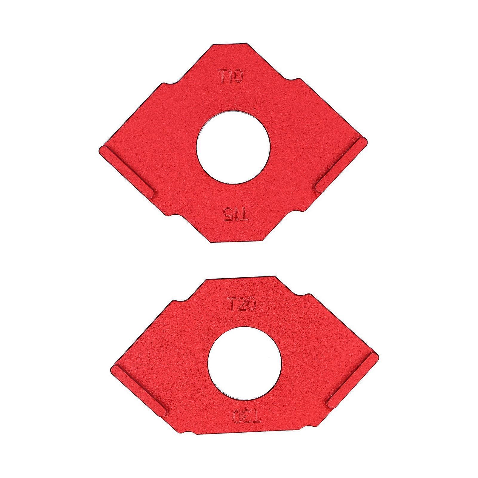 2Pcs Radius Jig Router Templates T Angle Corner Routing Aluminium Alloy T10 T15 T20 T30