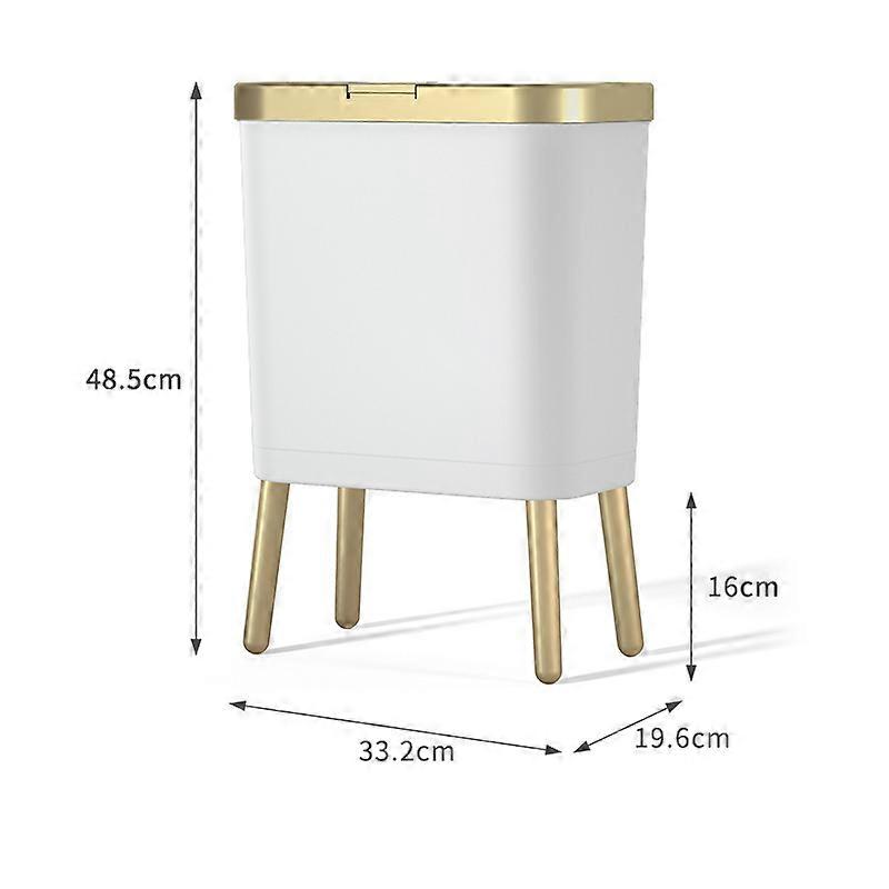 15L Kitchen Standing Trash Can Large-capacity Bin Dustbin Bathroom Bucket Toilet Wastebasket Garbage Office Trash Can with LidTrash Cans & Wastebasket