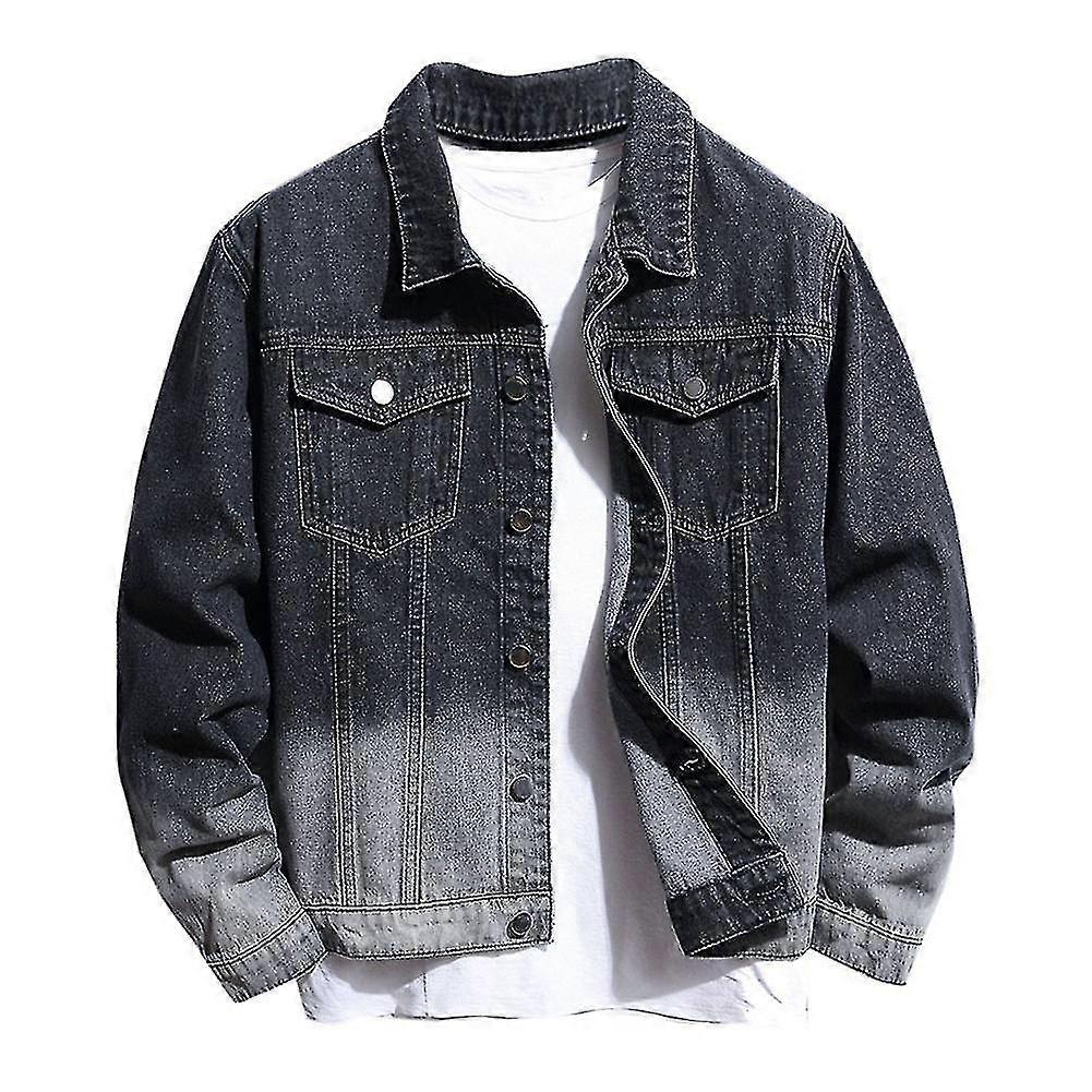 Men's Casual Gradient Denim Jacket