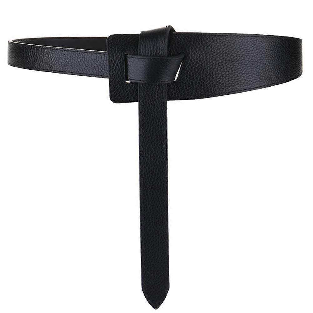 Women's Leather Belt Dress Belt for Jeans Jumpsuit Jacket Fashion Knotted Genuine Leather Belt