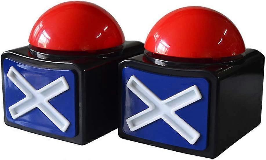 2Pcs Game Buzzer, Answer Buzzers for Game Show with Light & Alarm Sound Game Show Button Box Party Contest Prop Toy, Trivia Quiz Got Talent Buzzer for