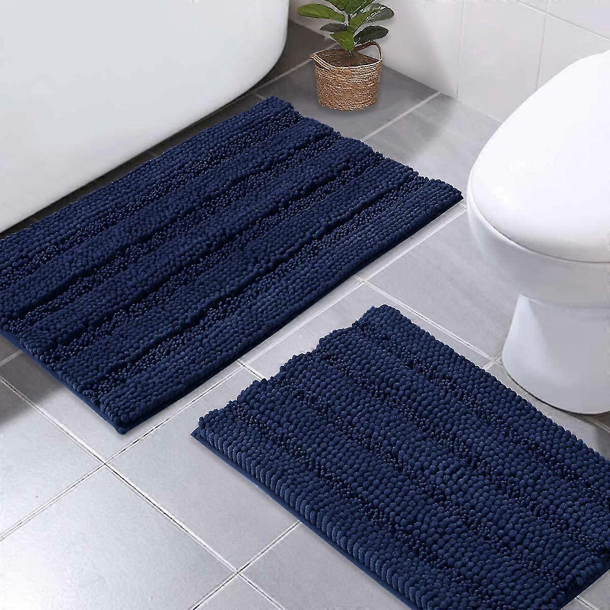 Graue Badezimmerteppich-Sets, extra dicke Badeteppiche für Badezimmer