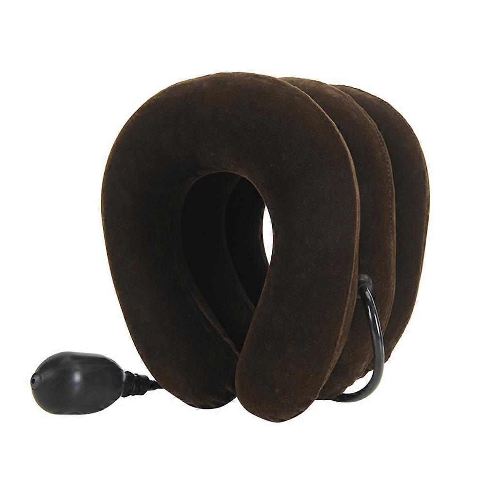 New Hot Inflatable Portable Cervical Vertebra Traction Pillow Comfortable U-Shape Soft Massager