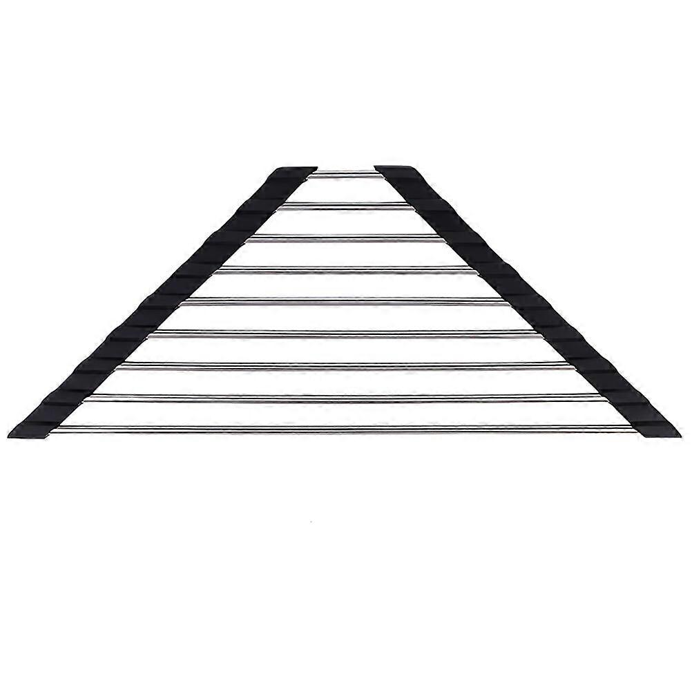 Sink Corner Drying Rack Triangular Sponge Holder Sink Rolling-up Drying Rack